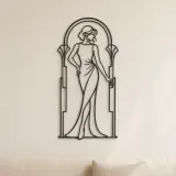 Pose Arco de Moda Cartel de Metal | Decoración Silueta de Movimiento