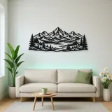 Snowcap Serenity Metal Wall Art | Modern Abstract Metal Decor