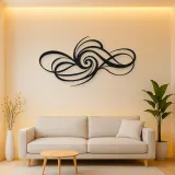 Minimal Spiral Motion Metal Wall Art | Modern Abstract Metal Decor