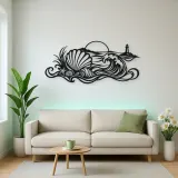Shell and Tide Metal Wall Art | Coastal and Nautical Wall Decor