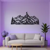 Climber Summit Moment Metal Wall Art | Nature Silhouette Decor