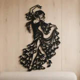 Flamenco Flow Metal Wall Art | Movement Silhouette Decor - lifestyle view 5