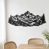 Wild Summit Trail Metal Wall Art | Nature Silhouette Decor - lifestyle view 4