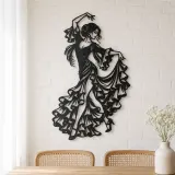 Flamenco Flow Metal Wall Art | Movement Silhouette Decor - lifestyle view 4
