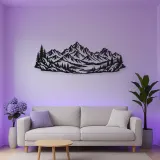 Rocky Ridge Panorama Metal Wall Art | Nature Silhouette Decor