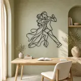 Tango Close Embrace Metal Wall Art | Couple Dance Wall Decor - lifestyle view 4