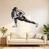 Twisted Lunge Metal Wall Art | Movement Silhouette Decor