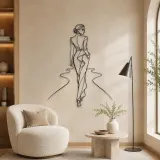 Over Shoulder Runway Metal Wall Art | Fashion Figure Wall Decor - lifestyle view 5