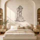 Elegant Evening Couple Metal Wall Art | Romantic Couple Decor - lifestyle view 2