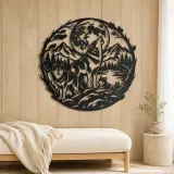 Wolf Moon Arc Metal Wall Art | Celestial Boho Wall Decor - lifestyle view 5