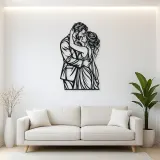 Anniversary Embrace Metal Wall Art | Romantic Couple Decor
