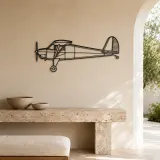 Luscombe 8A Airplane Silhouette Metal Wall Art, Metal Aircraft Silhouette, Aviation Wall Decor, Aviator Decor - lifestyle view 3