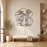 Arte Mural de Metal Ritmo de Baile Tap | Decoración de Parejas
