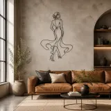 Red Carpet Turn Metal Wall Art | Fashion Figure Wall Decor - lifestyle view 2