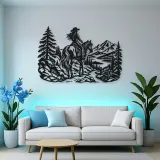 Rider on Trail Metal Wall Art | Equestrian Wall Decor