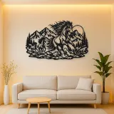 Wild Mustang Mountains Metal Wall Art | Equestrian Wall Decor
