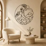Sevillana Fan Dance Metal Wall Art | Dance Silhouette Wall Decor - lifestyle view 5