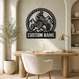 Personalized ATV Quad Rider Metal Wall Art with Mountain Trail - lifestyle view 4
