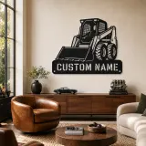 Décoration murale en métal personnalisée de chargeur à direction à glissement avec seau avant