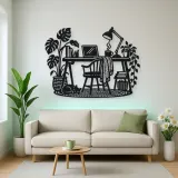Desk and Lamp Metal Wall Art | Cozy Home Metal Decor