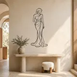 Draped Fabric Woman Metal Wall Art | Fashion Figure Wall Decor - lifestyle view 3