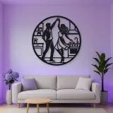 Dancing in Kitchen Metal Wall Art | Cozy Home Metal Decor