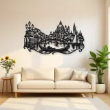 Venice Gondola Curve Metal Wall Art | Travel and City Wall Decor