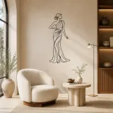 Minimalist Fashion Muse Metal Wall Art | Fashion Figure Wall Decor - lifestyle view 5