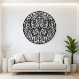 Butterfly Mandala Metal Wall Art | Spiritual Boho Metal Decor