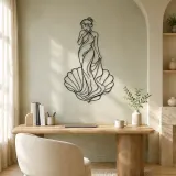 Venus Shell Pose Metal Wall Art | Classical Figure Wall Decor - lifestyle view 4