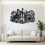 Orchestra Instrument Fusion Metal Wall Art | Music Room Wall Decor