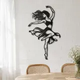 Contemporary Dance Turn Metal Wall Art | Movement Silhouette Decor - lifestyle view 4