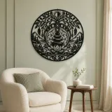Balance Stone Circle Metal Wall Art | Modern Abstract Metal Decor - lifestyle view 2