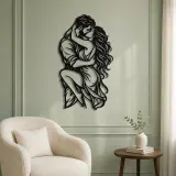Wrapped in Arms Metal Wall Art | Romantic Couple Decor - lifestyle view 2