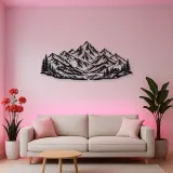 Alpine Crown Metal Wall Art | Nature Silhouette Decor