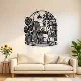 Reading Chair Corner Metal Wall Art | Cozy Home Metal Decor