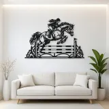 Show Jumping Moment Metal Wall Art | Equestrian Wall Decor