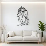 Curled Resting Pose Metal Wall Art | Movement Silhouette Decor