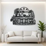 Cocktail Bar Flow Metal Wall Art | Cozy Home Metal Decor