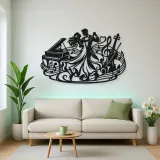 Dancing Couple Music Metal Wall Art | Romantic Couple Decor