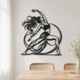 Warrior Flow Metal Wall Art | Movement Silhouette Decor - lifestyle view 4