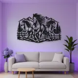 Three Horse Herd Metal Wall Art | Equestrian Wall Decor