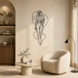 Sleek Fitted Outfit Metal Wall Art | Fashion Figure Wall Decor - lifestyle view 5