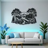 Birch Tree Path Metal Wall Art | Botanical Metal Wall Decor