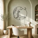 Upward Dog Flow Metal Wall Art | Yoga and Meditation Wall Decor - lifestyle view 4