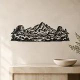Desert Mesa Range Metal Wall Art | Nature Silhouette Decor - lifestyle view 3