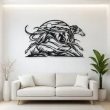 Greyhound Motion Metal Wall Art | Pet Lover Silhouette Decor