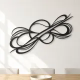Dynamic Diagonal Flow Metal Wall Art | Modern Abstract Metal Decor - lifestyle view 4