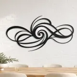 Minimal Spiral Motion Metal Wall Art | Modern Abstract Metal Decor - lifestyle view 4