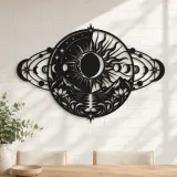 Eclipse Harmony Metal Wall Art | Celestial Boho Wall Decor - lifestyle view 4
